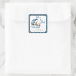 Adesivo Quadrado Sobre o Chá de fraldas da Lua