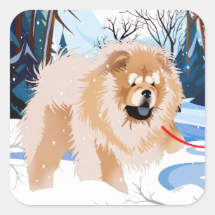 Adesivo Quadrado SOBRE O RIO VÍRUS Vinhetas de Vaca Vermelha 2 tama