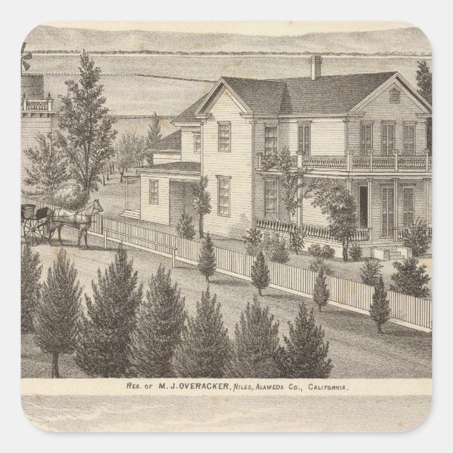 Adesivo Quadrado Sobreacker, residências Emerson (Frente)