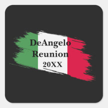 Sobrenome Italiano Nome Bandeira Personalizada Cor