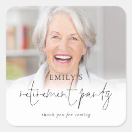 Adesivo Quadrado Sobreposição de Fotografias Elegante Obrigado Fest