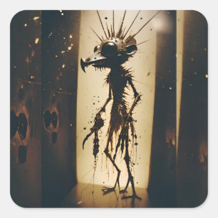 Adesivo Quadrado Sobrevivência dos horrores do dia a dia para a pat