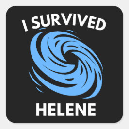Adesivo Quadrado Sobrevivi ao furacão Helene