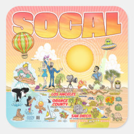 Adesivo Quadrado SoCal