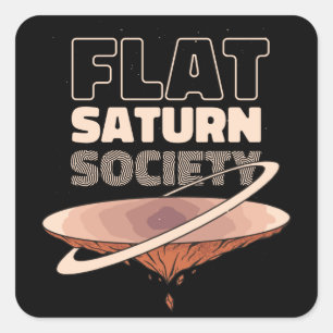 Adesivo Quadrado Sociedade de Saturno Plano - Design Científico