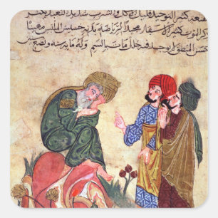 Adesivo Quadrado Sócrates e seus alunos