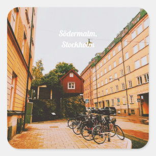 Adesivo Quadrado Södermalm, Estocolmo, Suécia