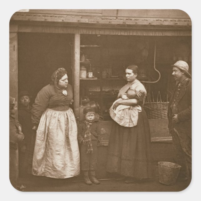 Adesivo Quadrado Sofrentes da Inundação, da Rua Life em Lon (Frente)