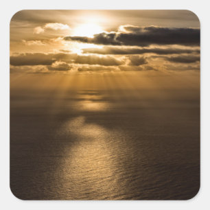 Adesivo Quadrado Sol acima do oceano Atlântico