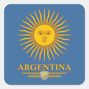 Adesivo Quadrado "Sol argentino"