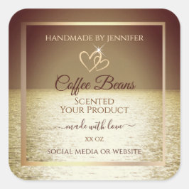 Adesivo Quadrado Sol bonito sobre os rótulos dos produtos do Design