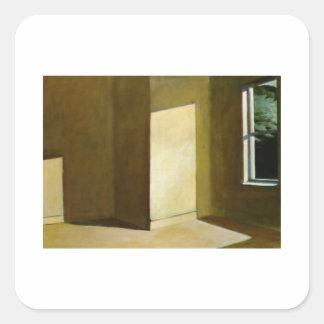 Adesivo Quadrado Sol em uma Sala Vazia - Edward Hopper