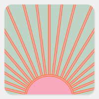Sol, Verde, Abstrato Rosa, Sol, Sol