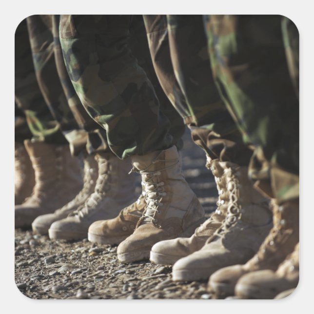 Adesivo Quadrado Soldados da Força Aérea do Exército Nacional Afegã (Frente)