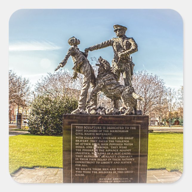 Adesivo Quadrado Soldados de pés no Parque Kelly Ingram (Frente)