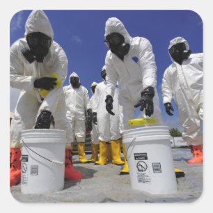 Adesivo Quadrado Soldados dos EUA do 457º Batalhão Químico