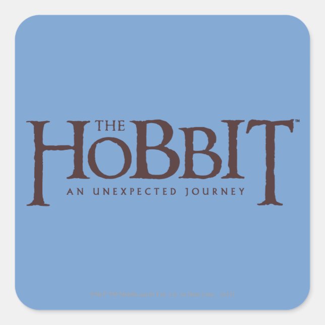 Adesivo Quadrado Sólido do Logotipo do Hobbit (Frente)