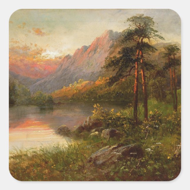 Adesivo Quadrado Solitude em terras altas (Frente)