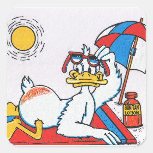 Adesivo Quadrado Solte seu humor de trocadilhos/férias
