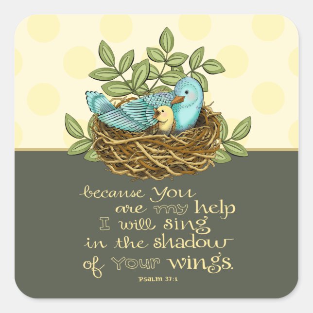 Adesivo Quadrado Sombra dos Stickers Quadrados das Asas (Frente)