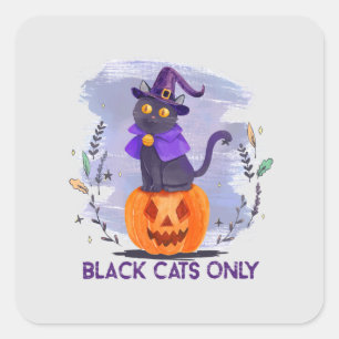 Adesivo Quadrado Somente Gato Preto
