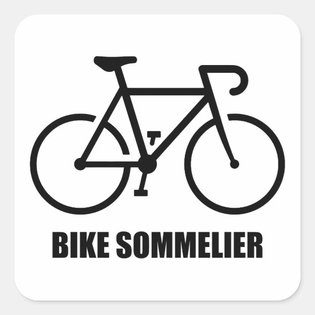 Adesivo Quadrado Sommelier de Bicicletas (Frente)