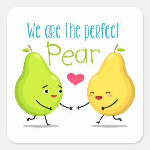Adesivo Quadrado Somos A Perfeita Pear DIA DE OS NAMORADOS Amor