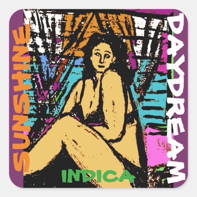 ADESIVO QUADRADO SONHO DIURNO COM SOL INDICA (Frente)