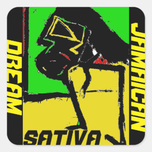Adesivo Quadrado Sonho jamaicano