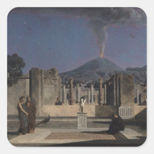 Adesivo Quadrado Sonho nas ruínas de Pompeii, 1866