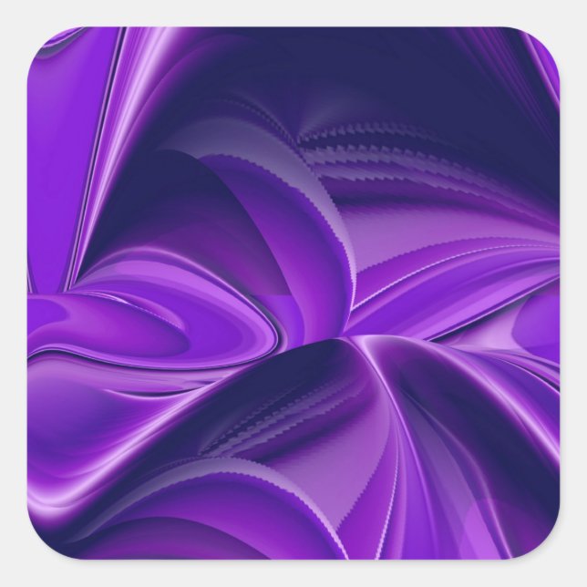 Adesivo Quadrado Sonhos de Arco-Íris de Flor Roxo (Frente)