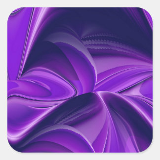 Adesivo Quadrado Sonhos de Arco-Íris de Flor Roxo