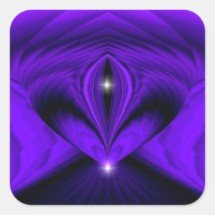 Adesivo Quadrado Sonhos de Arco-Íris de Flor Roxo, Duas Estrelas