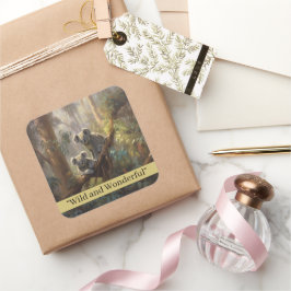 Adesivo Quadrado Sonhos de Floresta Koala, personalizados