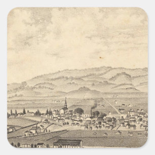 Adesivo Quadrado Sonoma e sociedade agrícola do distrito de Marín