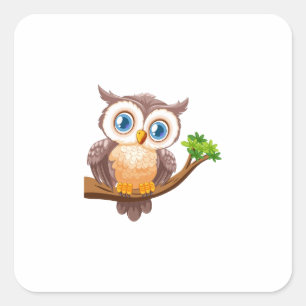 Adesivo Quadrado Sooty Owl