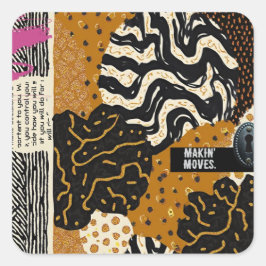 Adesivo Quadrado Sophisticated Luxury African Asian Caribbean