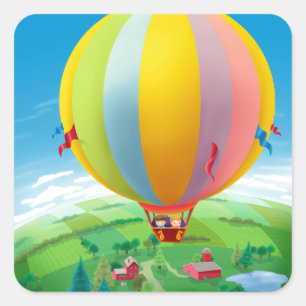 Adesivo Quadrado Soprando No Vento