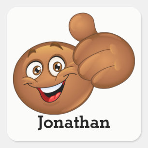 Adesivo Quadrado Sorria polegares para cima