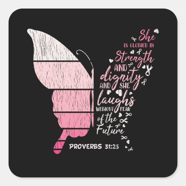 Adesivo Quadrado Sou Bonita, O Sobrevivente Do Guerreiro Do Cancer  (Frente)