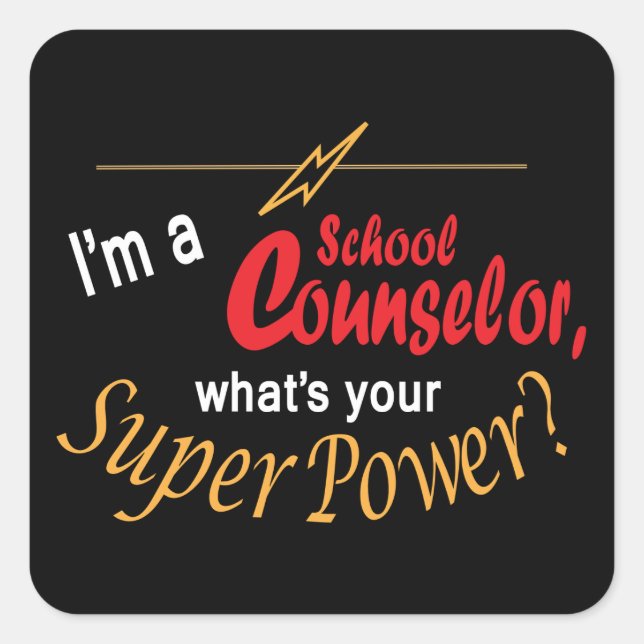 Adesivo Quadrado Sou conselheiro, qual é o seu super poder? (Frente)