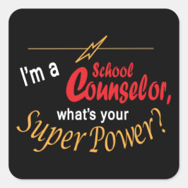 Adesivo Quadrado Sou conselheiro, qual é o seu super poder?