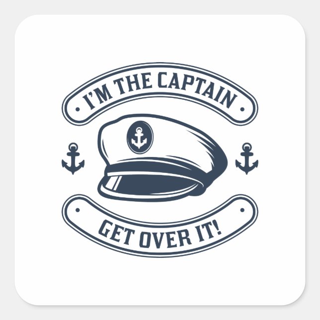 Adesivo Quadrado Sou o Capitão (Frente)