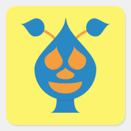 Adesivo Quadrado Sou um Alienígena feliz.