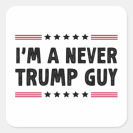 Adesivo Quadrado Sou um Presente contra a eleição anti-trump Cara