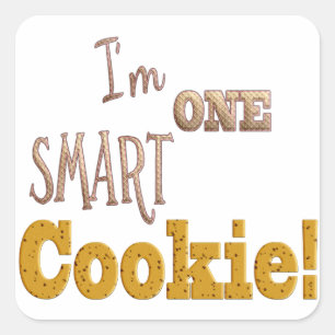 Adesivo Quadrado Sou um Smart Cookie Stickers