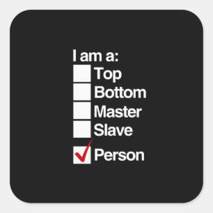 Adesivo Quadrado Sou uma pessoa (domínio)