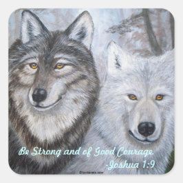 Adesivo Quadrado Soul Mates Wolves de Lori Karels