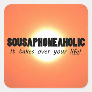 Adesivo Quadrado Sousaphoneaholic Life Square Sticker
