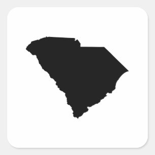 Adesivo Quadrado South Carolina no preto